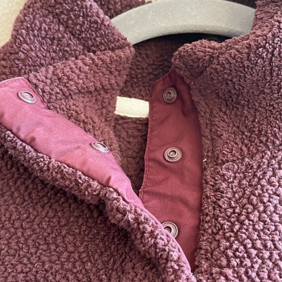 Thread & Supply fleece pullover jacket women maroon small - Picture 8 of 11